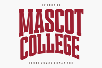 Unlock Your Design's Spirit with Mascot College Font