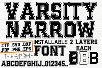Creative Projects with Varsity Narrow Font